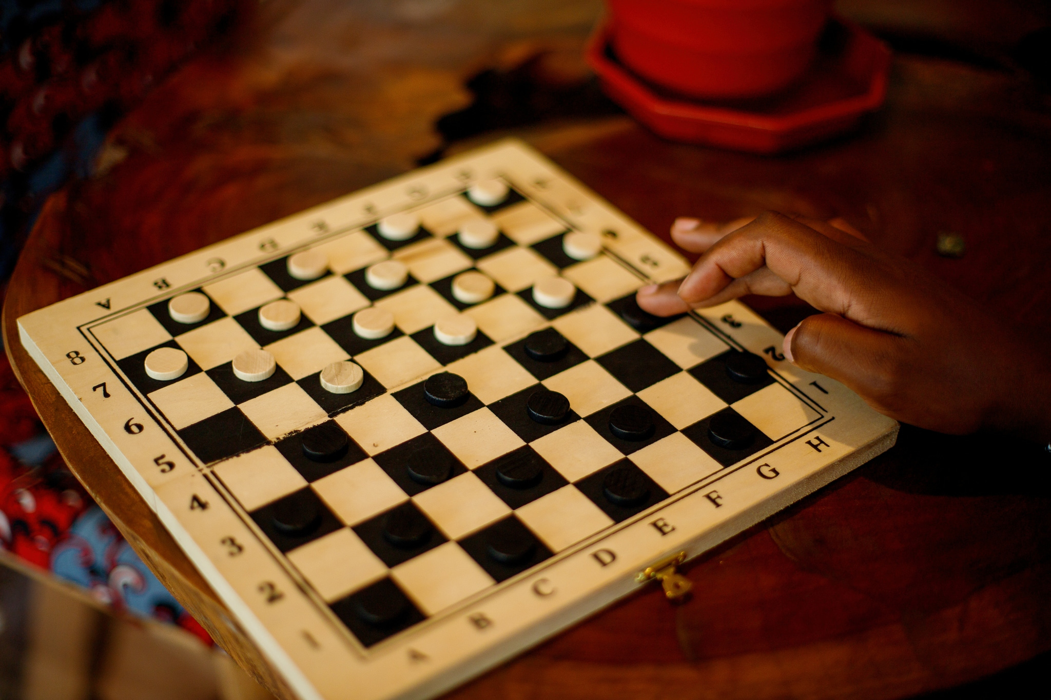 Chess game showing recreational activities